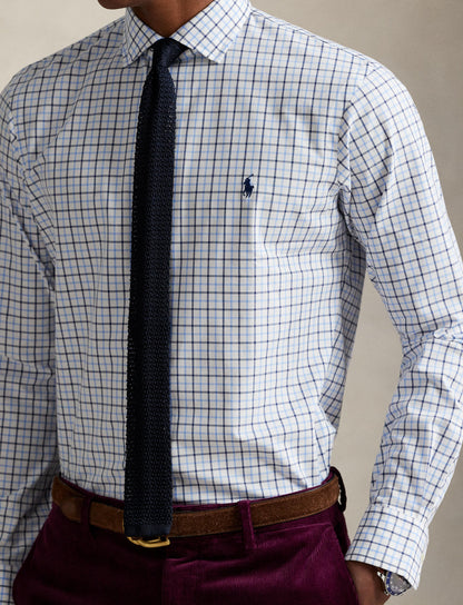 Polo Ralph Lauren - Poplin Stretch Shirt - Check - White/Blue