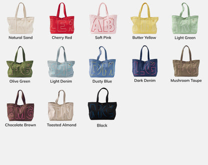 Solid Custom Alpha Tote - Soft Pink