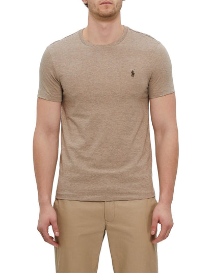 Polo Ralph Lauren - Custom Slim Fit Jersey Crewneck T-Shirt - Brown Heather