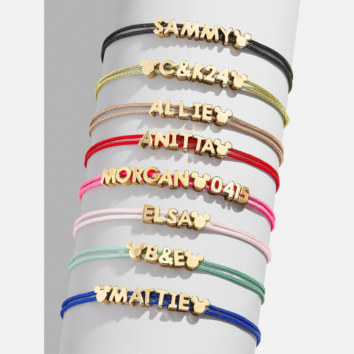 Disney Mickey Mouse Custom Cord Bracelet - Red