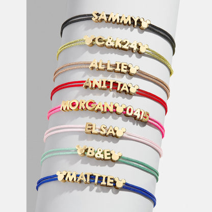 Disney Mickey Mouse Custom Cord Bracelet - Red