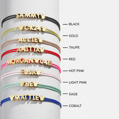 Disney Mickey Mouse Custom Cord Bracelet - Red