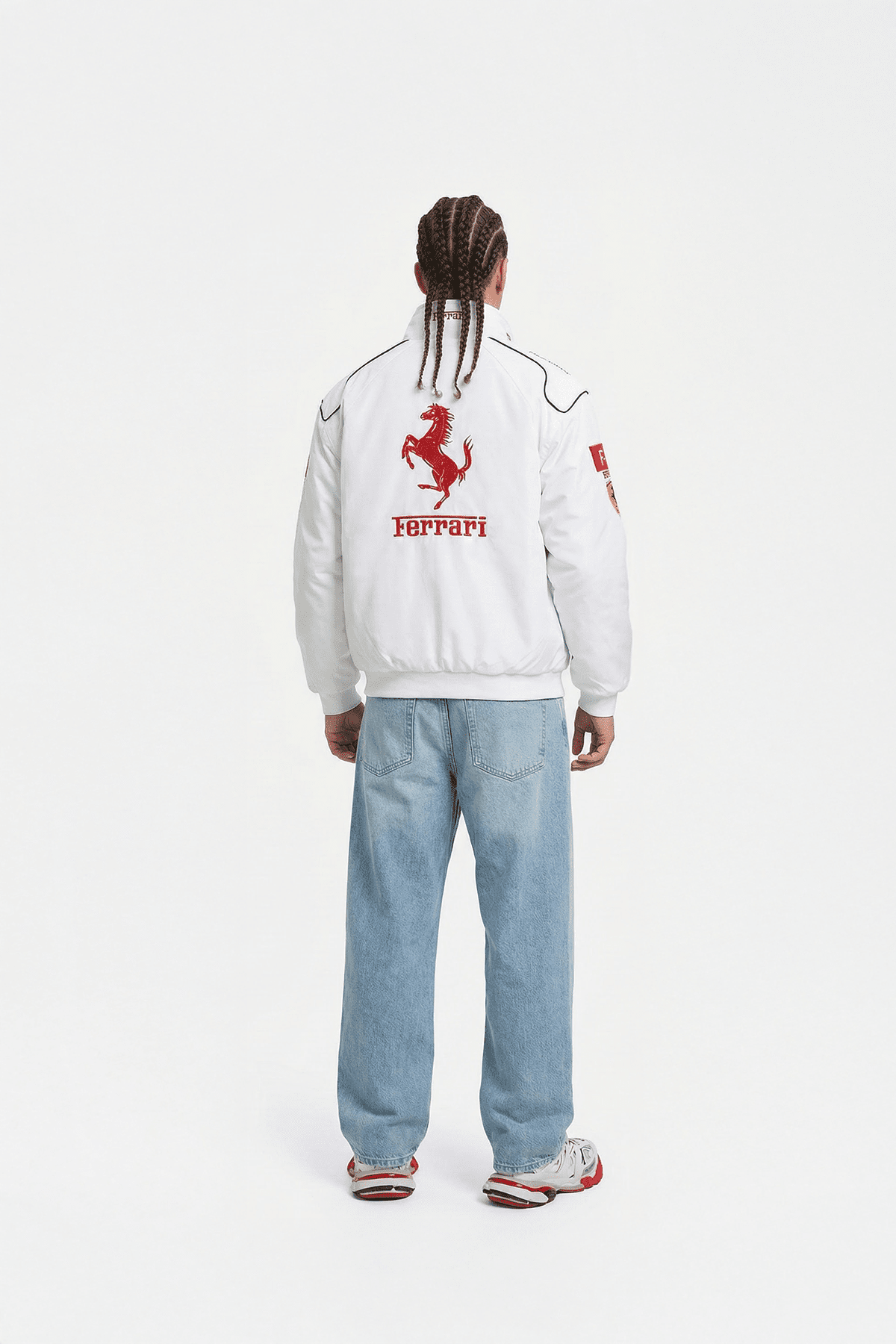 Vintage Scuderia White Ferrari Jacket