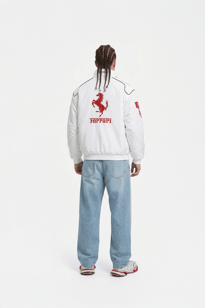 Vintage Scuderia White Ferrari Jacket