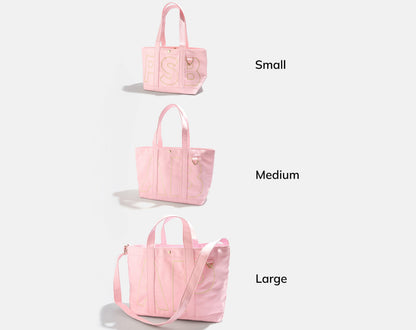 Solid Custom Alpha Tote - Soft Pink