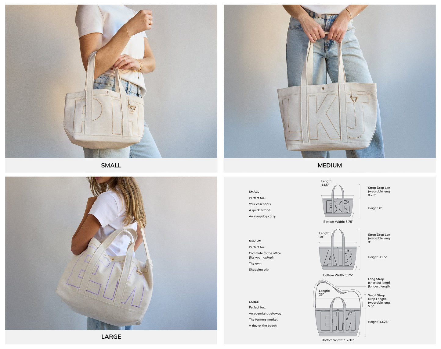 Solid Custom Alpha Tote - Soft Pink