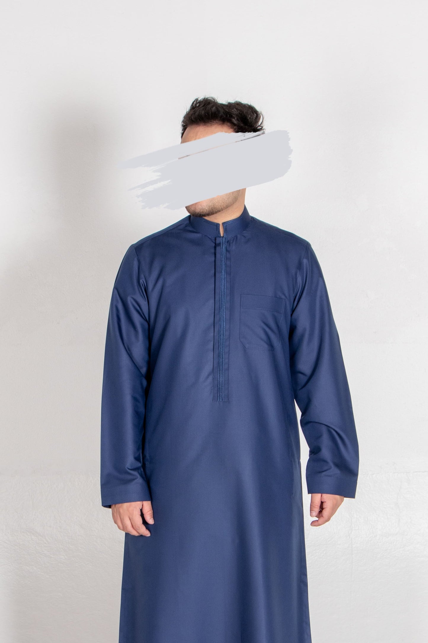 Lined Navy Blue Thobe