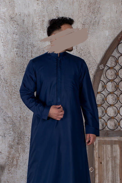 Lined Navy Blue Thobe