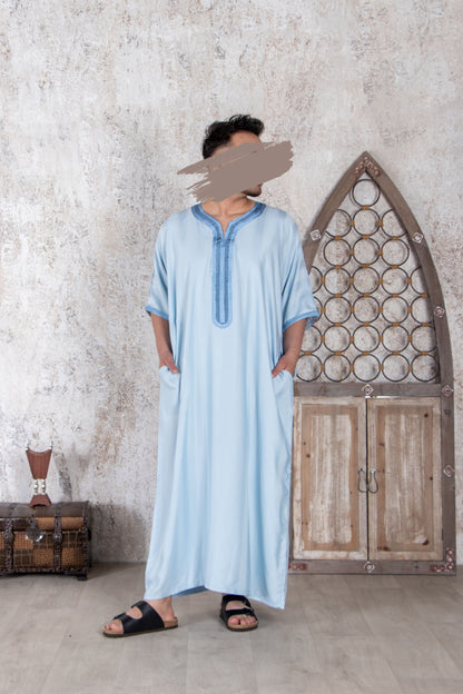 Moroccan Light Blue Thobe