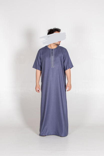 Fancy Vampire Grey Moroccan Thobe