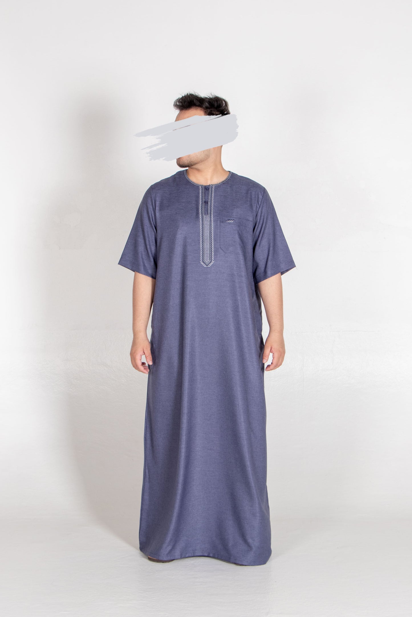 Fancy Vampire Grey Moroccan Thobe