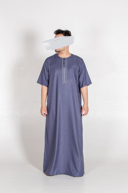 Fancy Vampire Grey Moroccan Thobe