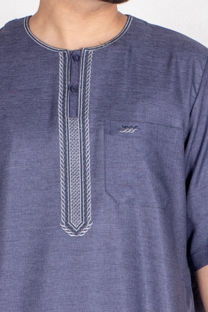 Fancy Vampire Grey Moroccan Thobe