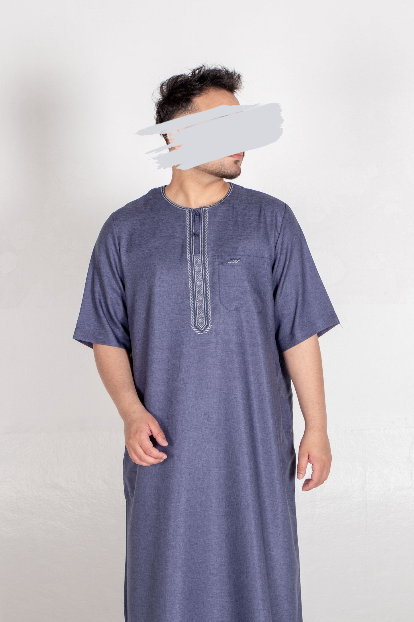 Fancy Vampire Grey Moroccan Thobe