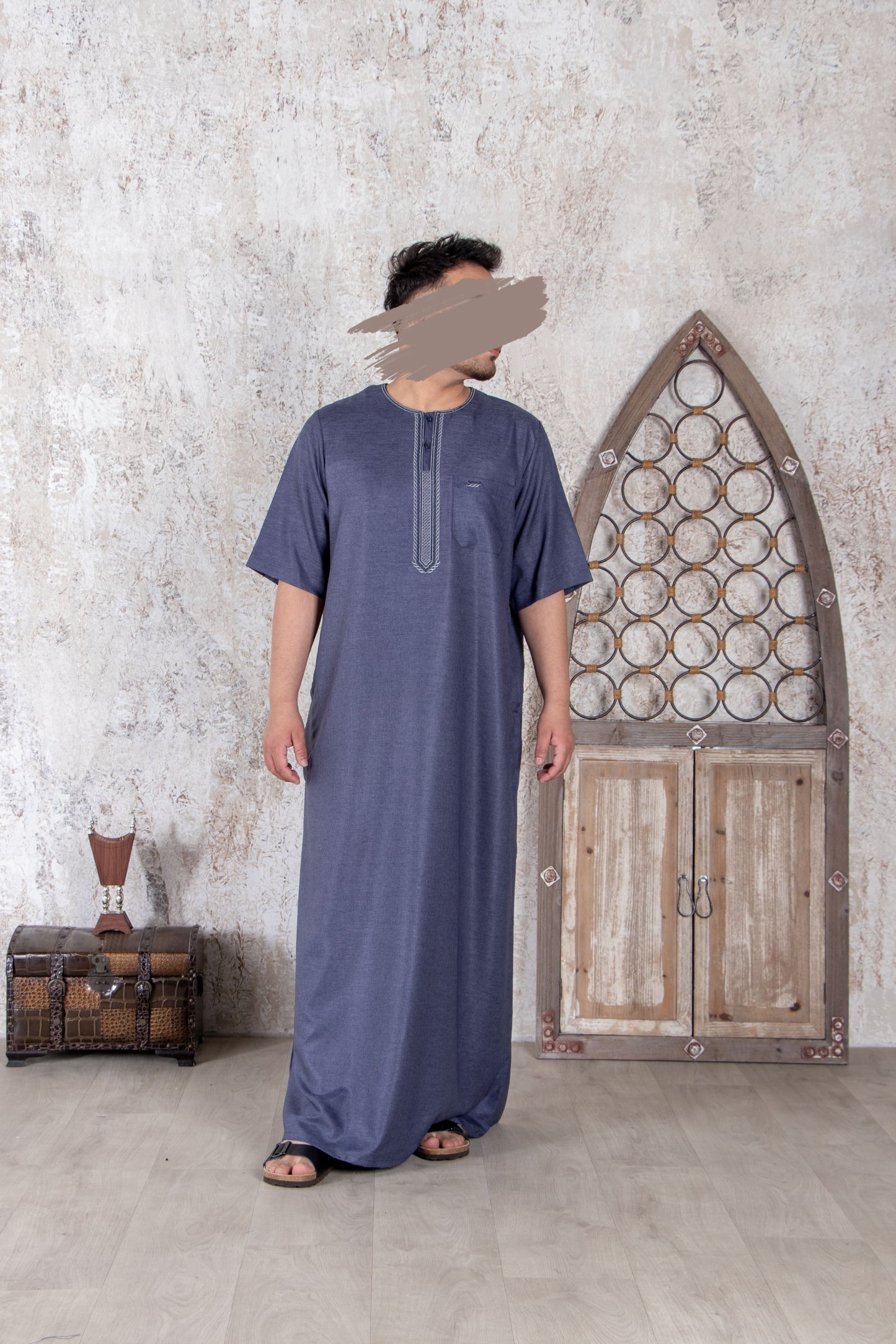 Fancy Vampire Grey Moroccan Thobe