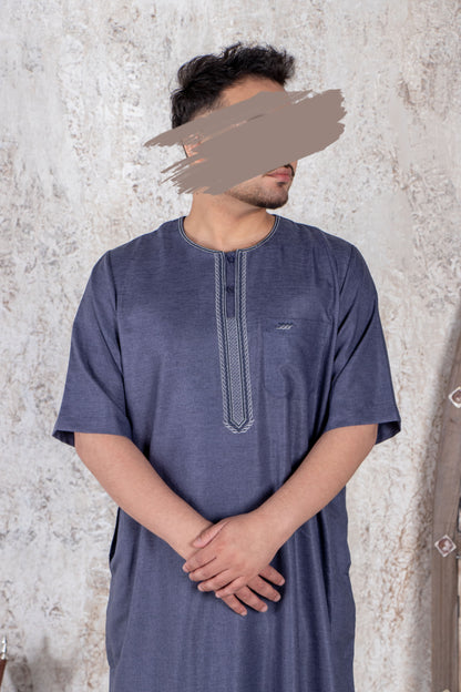 Fancy Vampire Grey Moroccan Thobe