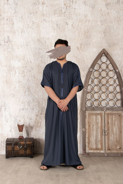Premium Ebony Clay Moroccan Thobe
