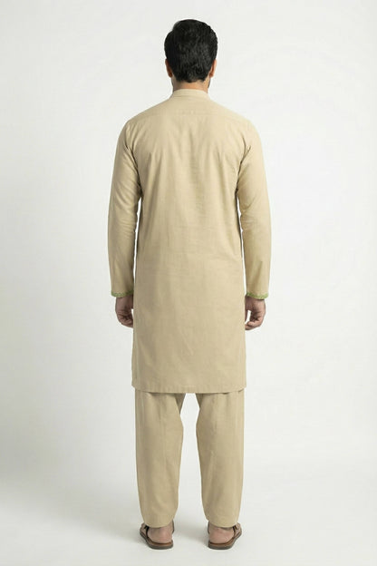 Golden Beige Shalwar Kameez