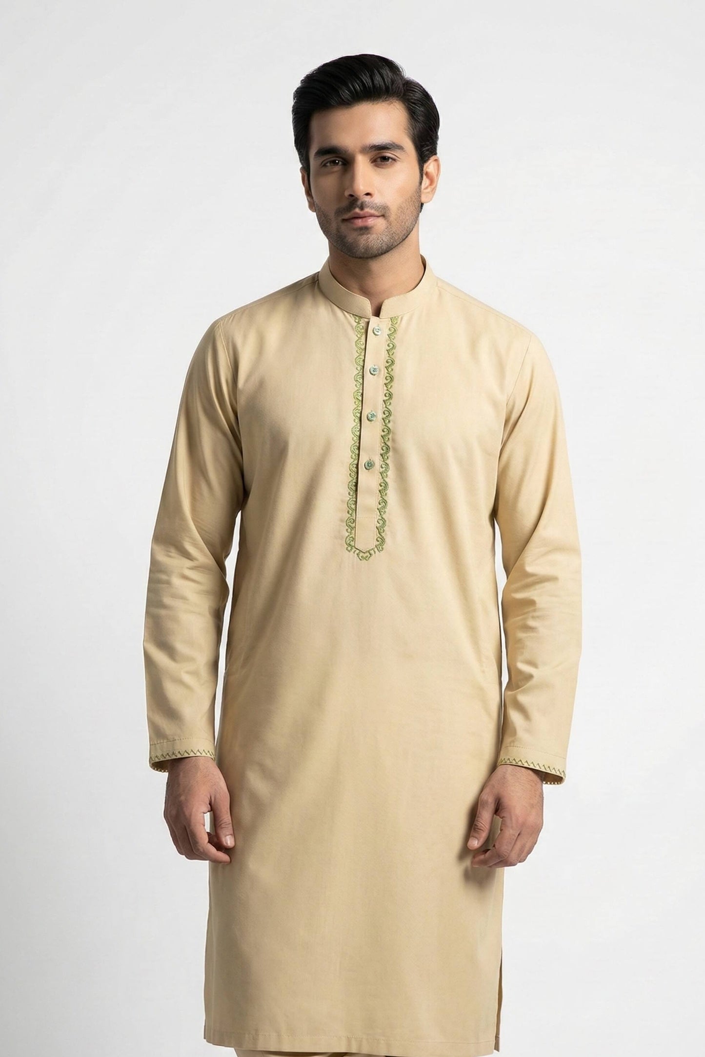 Golden Beige Shalwar Kameez