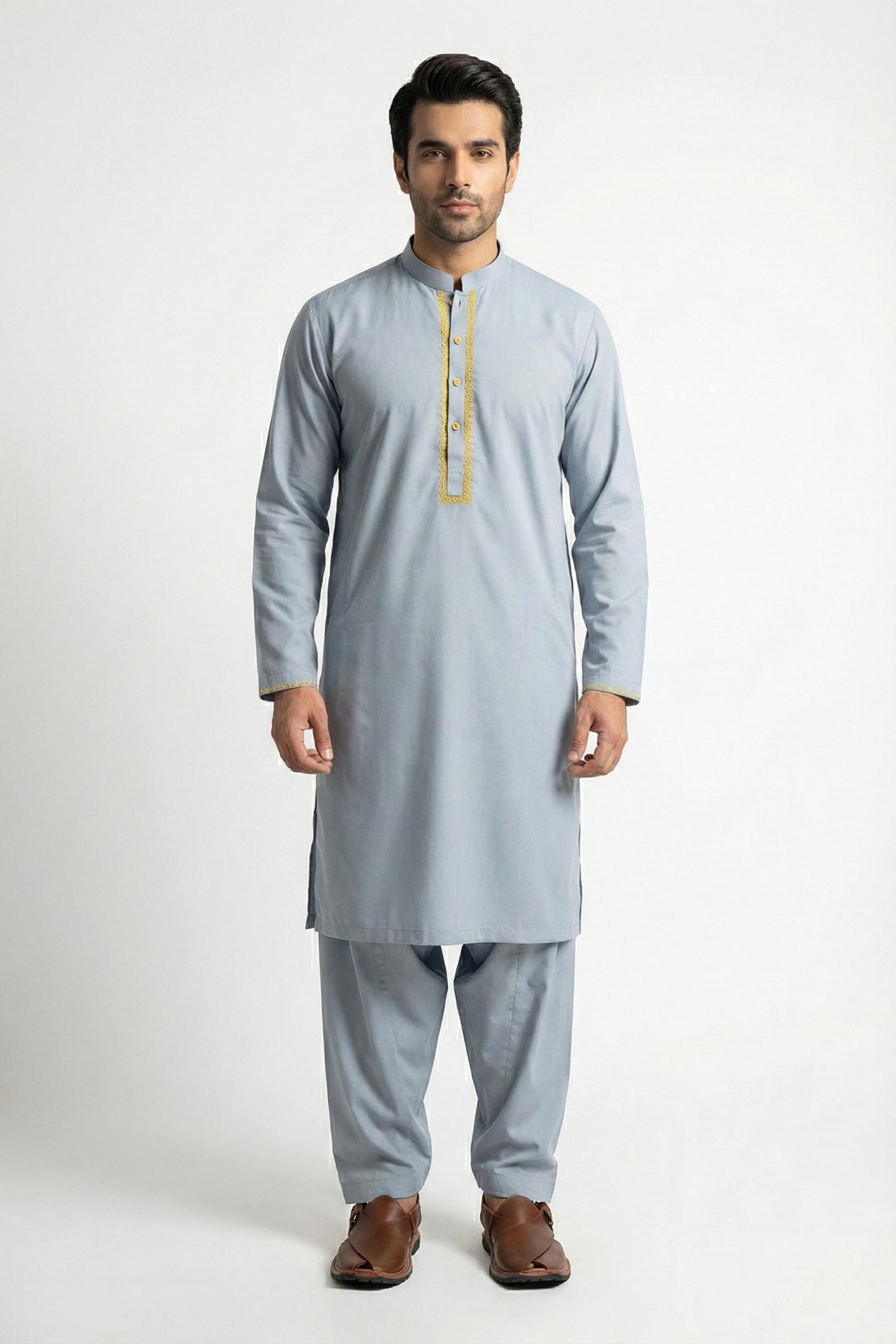 Stone Blue Shalwar Kameez