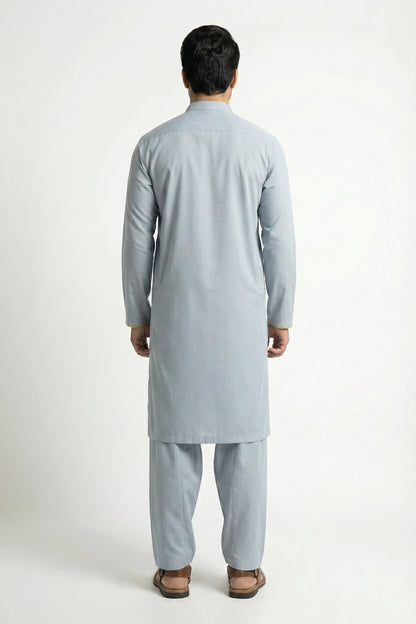 Stone Blue Shalwar Kameez