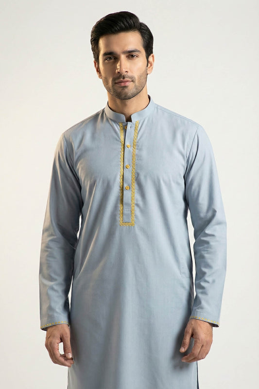 Stone Blue Shalwar Kameez