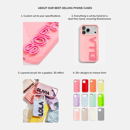 Fine Line Custom iPhone Case - Red/Red