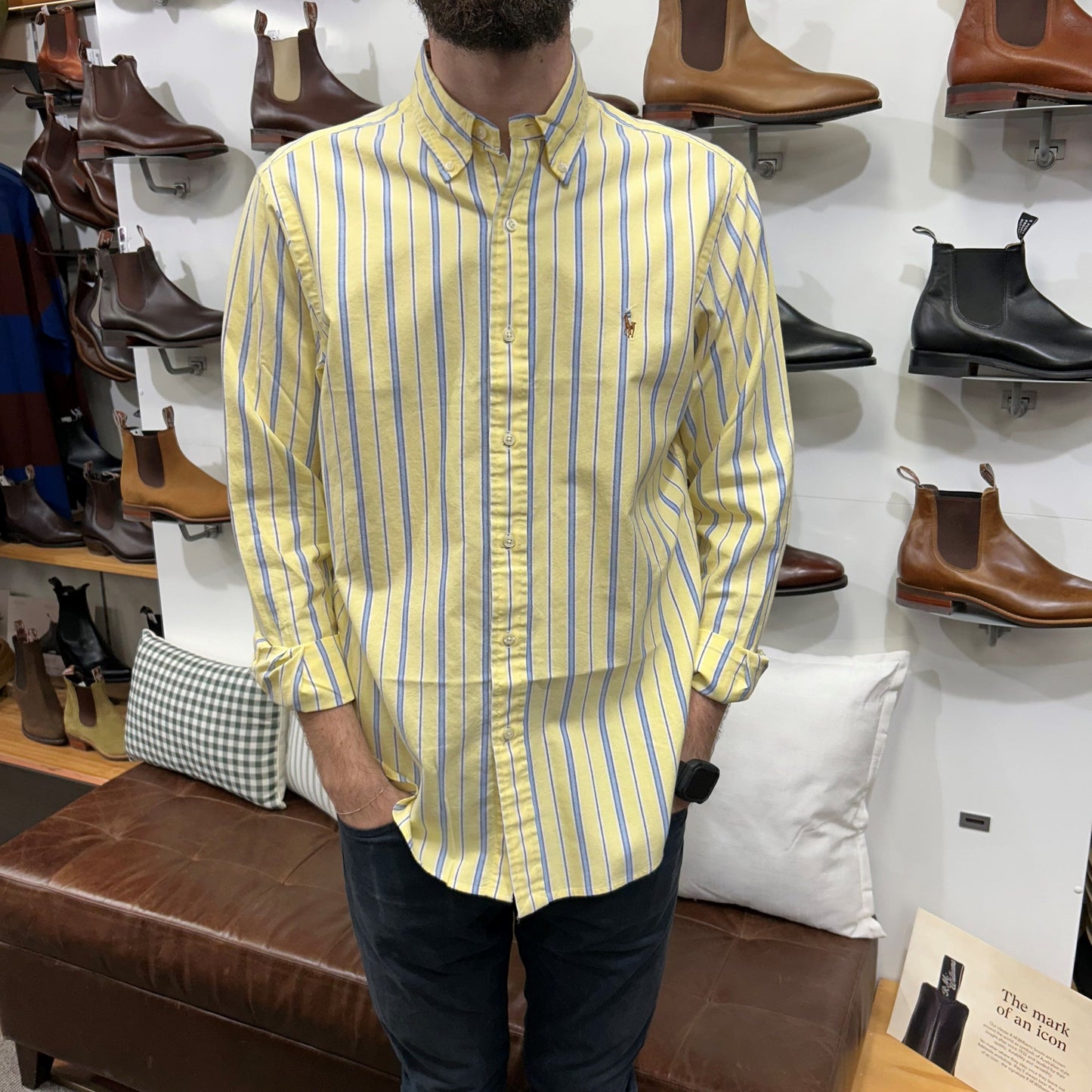 Polo Ralph Lauren - Oxford Shirt -  Stripe - Yellow, Blue, White