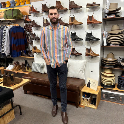 Polo Ralph Lauren - Oxford Shirt - Stripe - Orange, Green, Purple Multi