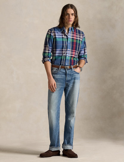 Polo Ralph Lauren - Custom Fit Plaid Oxford Shirt - Check - Blue/Red Multi