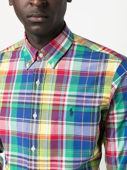 Polo Ralph Lauren - Poplin Stretch Shirt - Check - Royal/Navy Multi