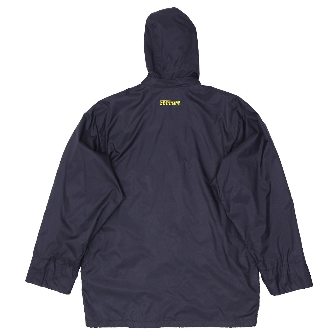Mens Ferrari Hooded Full Zip Windbreaker Jacket Black