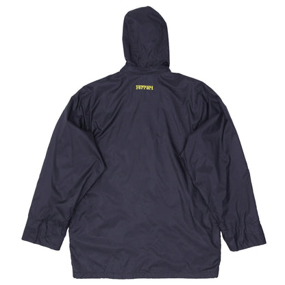 Mens Ferrari Hooded Full Zip Windbreaker Jacket Black