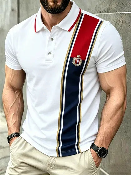 Men's Vintage Business Long Sleeve Polo Shirt
