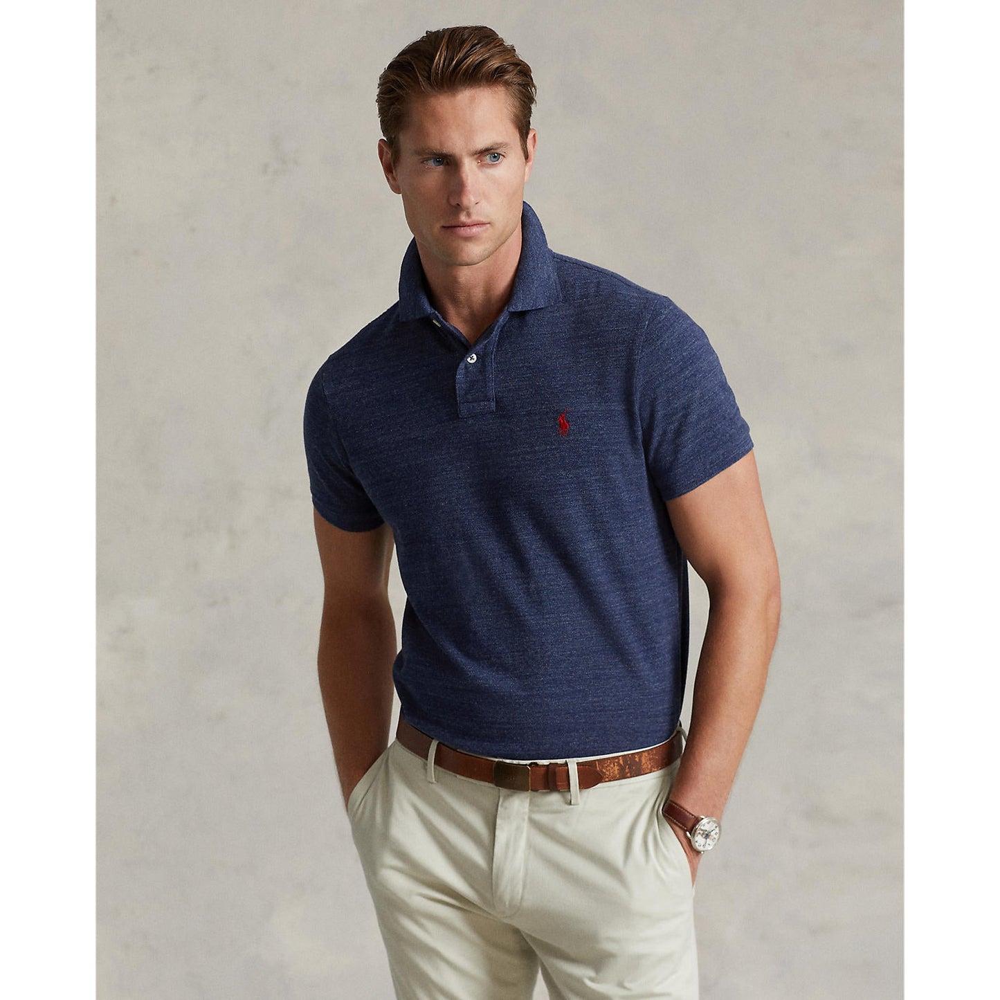 Polo Ralph Lauren - Custom Fit Mesh Polo - Blue Marle