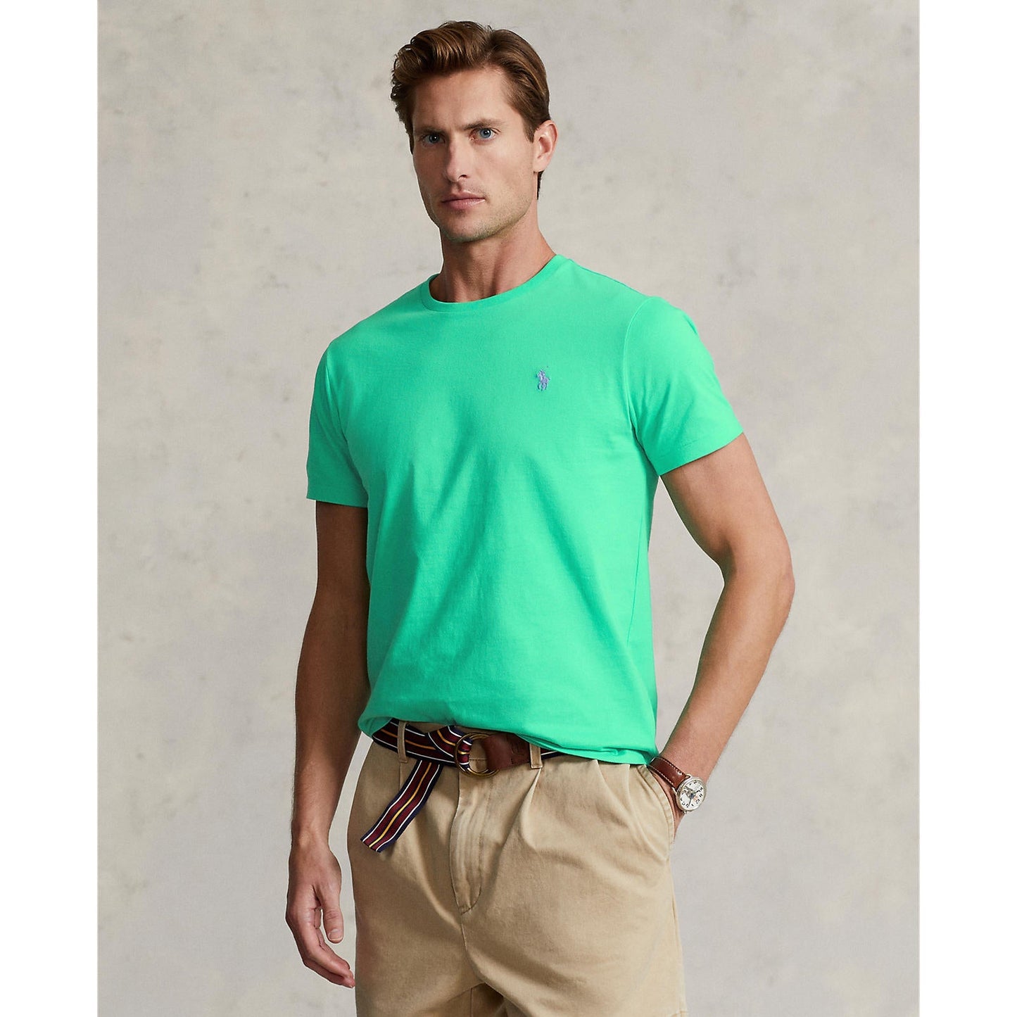 Polo Ralph Lauren - Custom Slim Fit Jersey Crewneck T-Shirt - Sunset Green