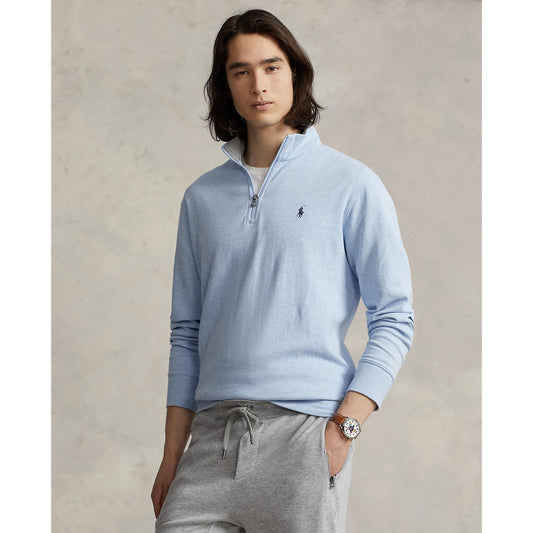 Polo Ralph Lauren - Luxury Jersey Quarter Zip Sweatshirt - Blue Heather
