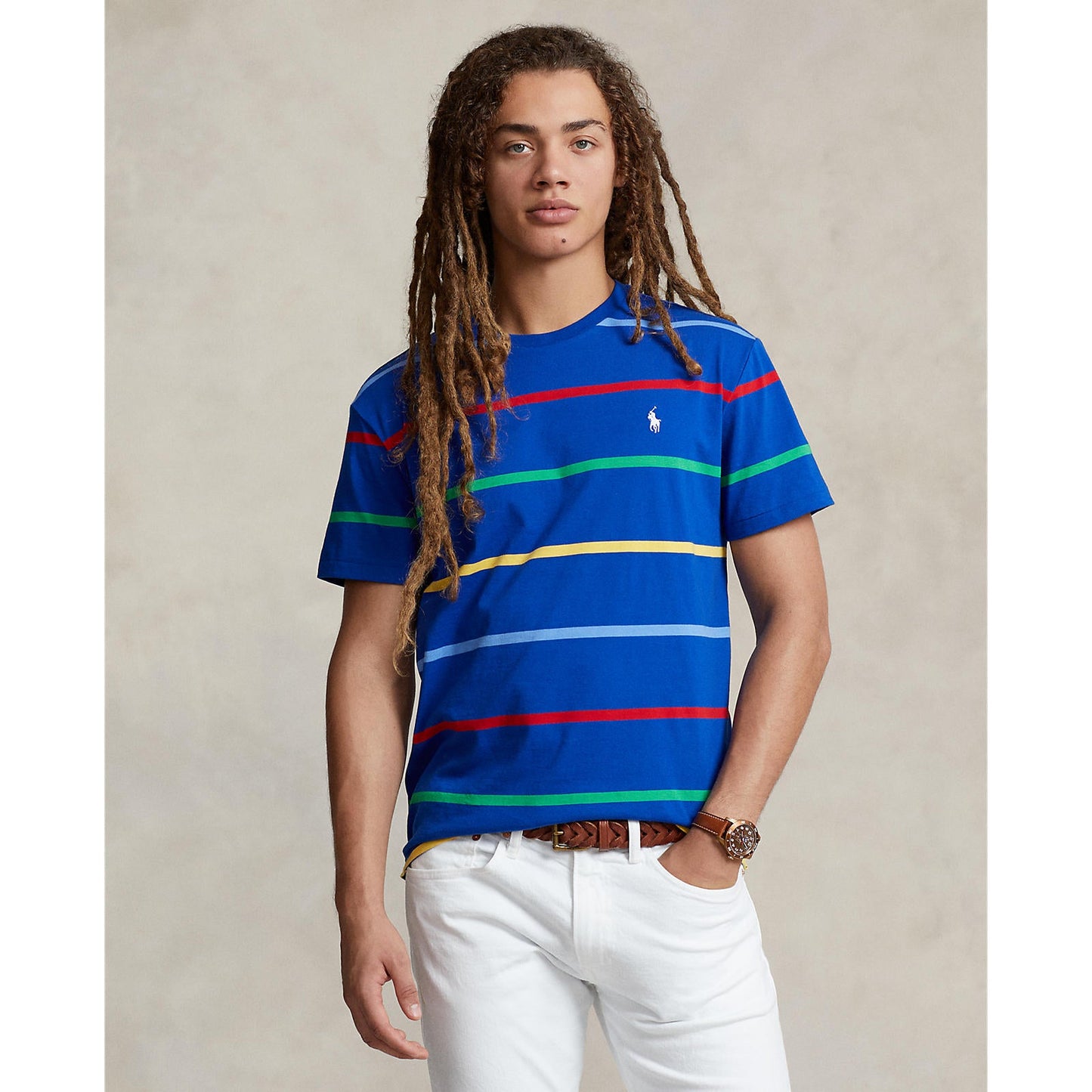 Polo Ralph Lauren - Classic Fit Jersey Crewneck T-Shirt - Sapphire Star Multi
