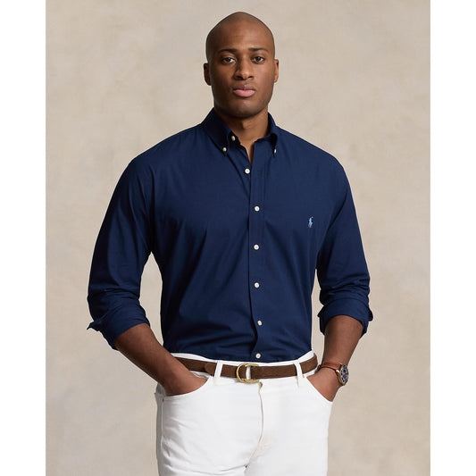 Polo Ralph Lauren - Poplin Stretch Shirt - Big & Tall Sizes - Newport Navy
