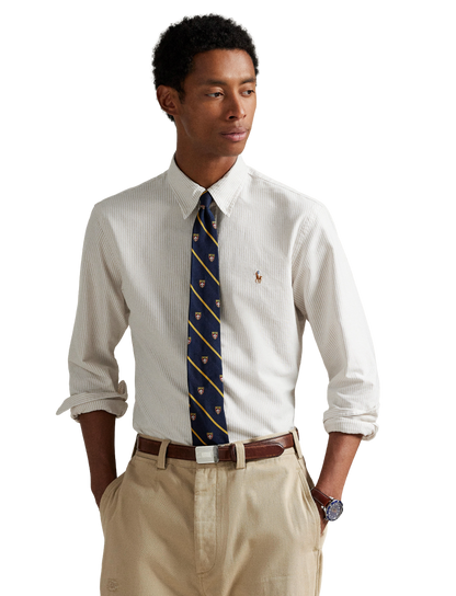 Polo Ralph Lauren - Classic Fit Oxford Shirt - Beige white