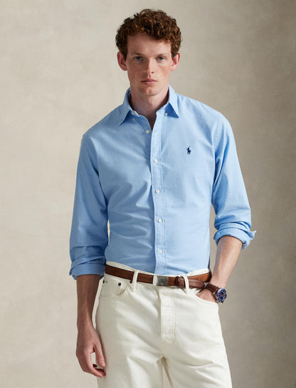 Polo Ralph Lauren - Garment-dyed Oxford Shirt - Blue/Light Blue