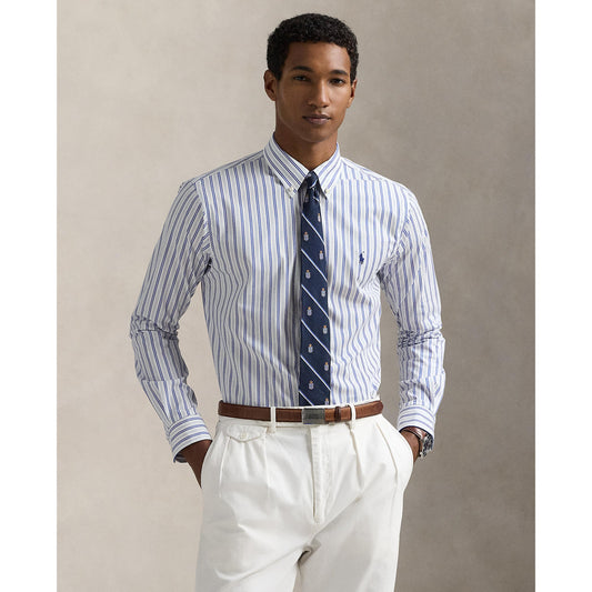 Polo Ralph Lauren - Poplin Stretch Business Shirt - Stripe - White/Pink/Blue