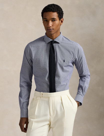 Polo Ralph Lauren - Poplin Stretch Business Shirt - Plaid - Blue & White