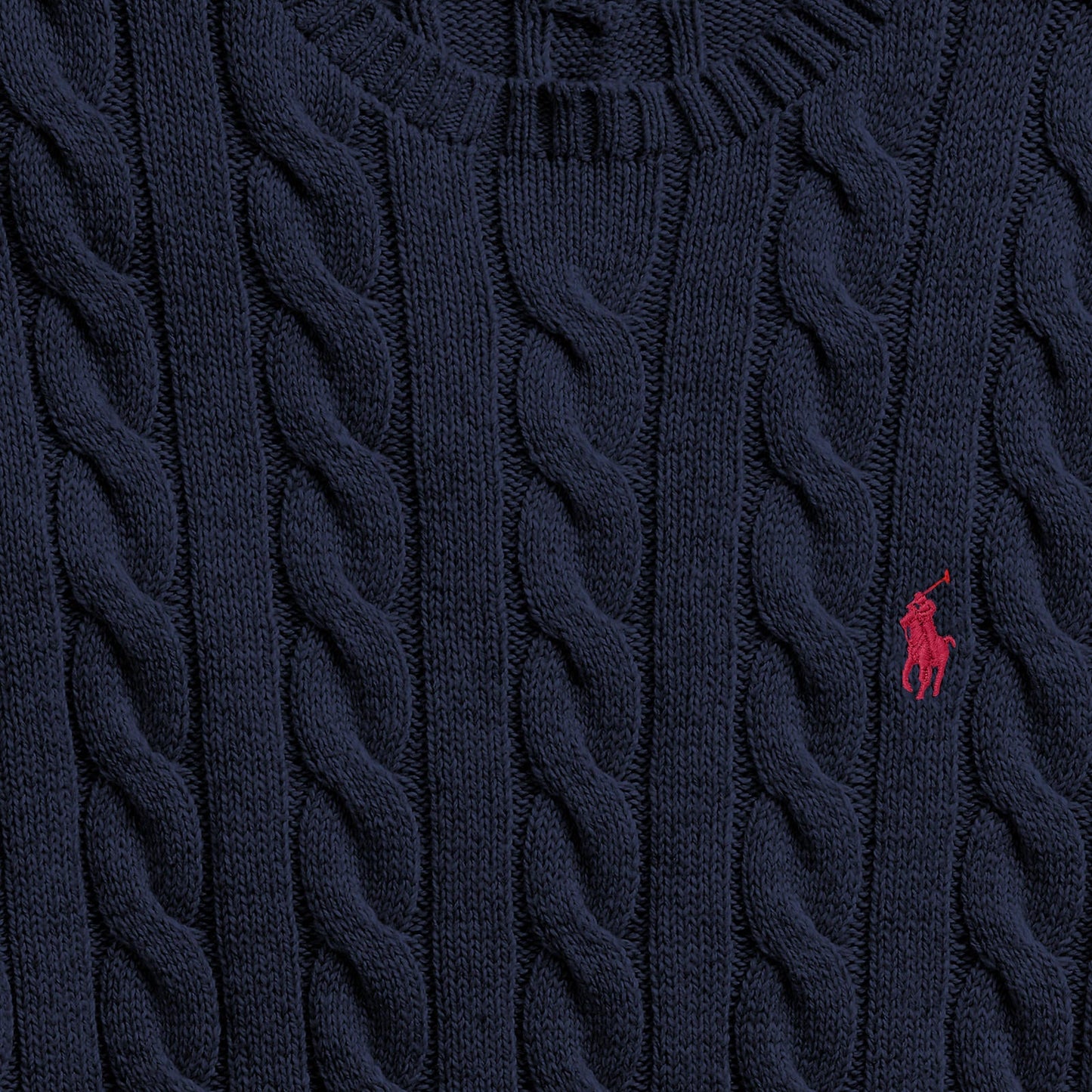 Polo Ralph Lauren - Cotton Cable Knit Crewneck Sweater - Navy