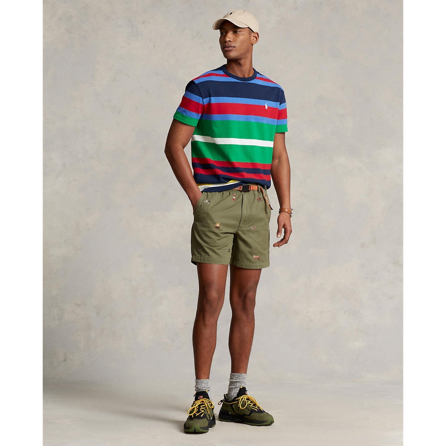 Polo Ralph Lauren - Classic Fit Crew Neck Knitted T-Shirt - Multicoloured Stripes