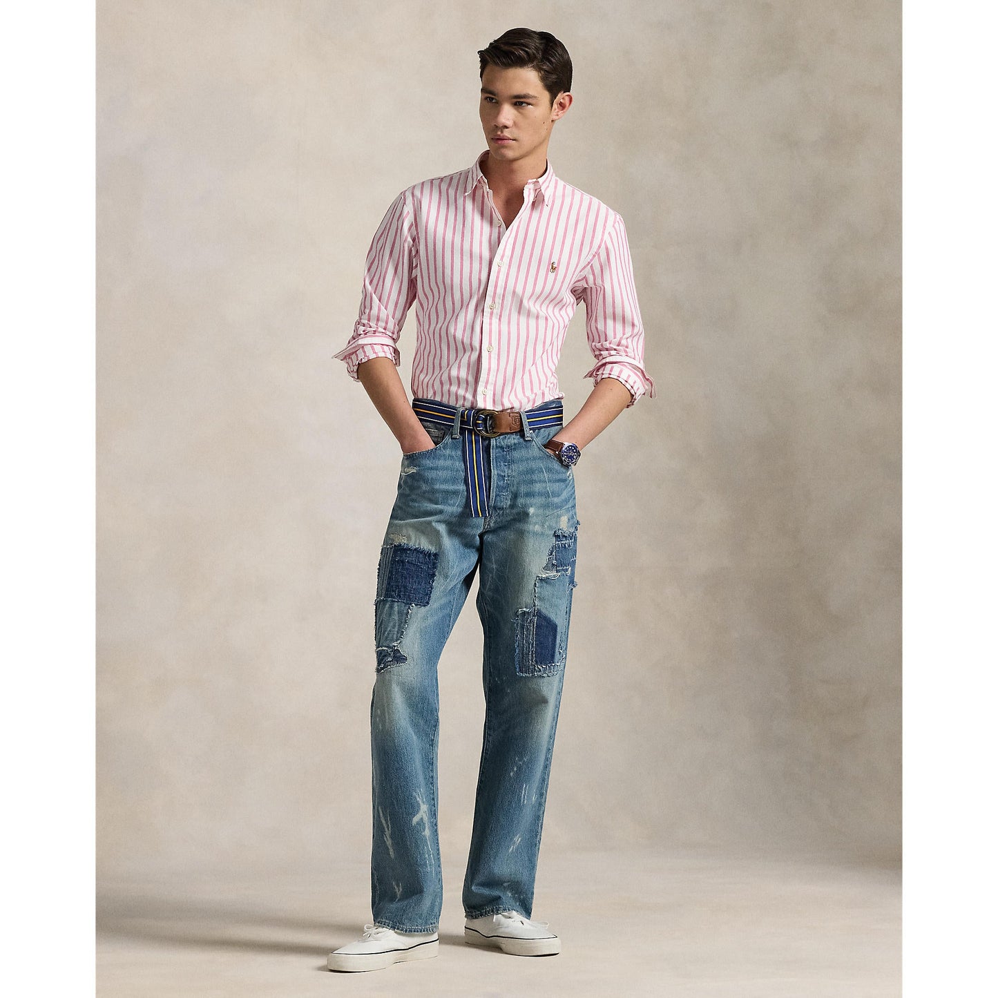 Polo Ralph Lauren - Oxford Shirt - Stripe - Pink & White