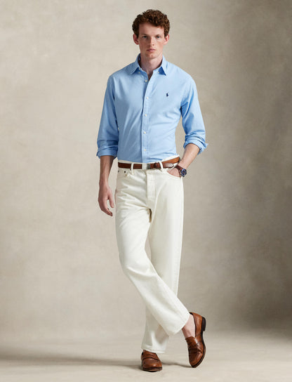 Polo Ralph Lauren - Garment-dyed Oxford Shirt - Blue/Light Blue