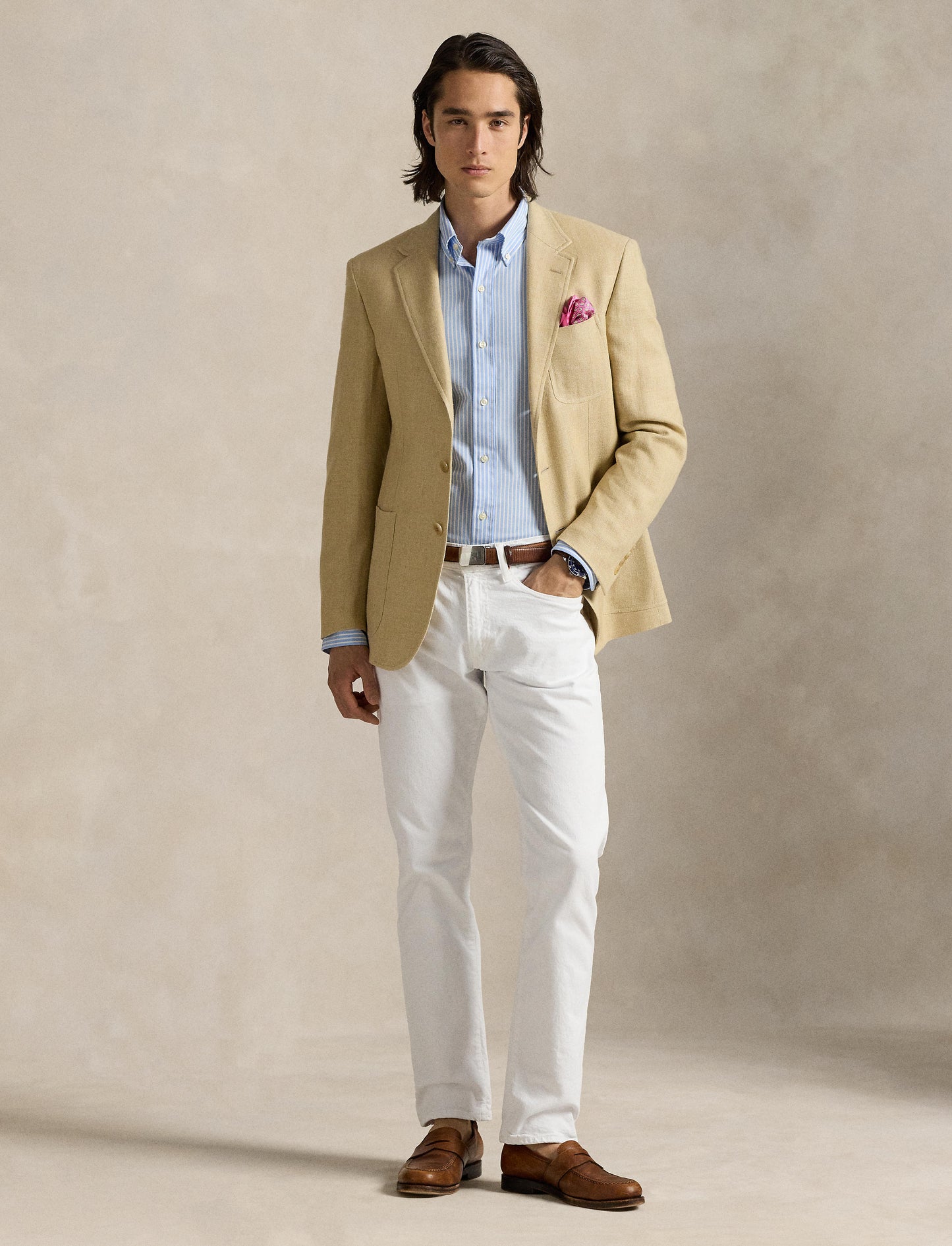 Polo Ralph Lauren - Poplin Stretch Shirt - Stripe - Blue & White
