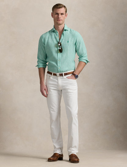 Polo Ralph Lauren - Linen Shirt - Check - Key West White