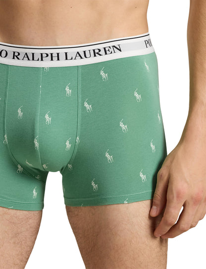 Polo Ralph Lauren - Classic Cotton Stretch Trunks - 3 Pack - Red/Green/Black